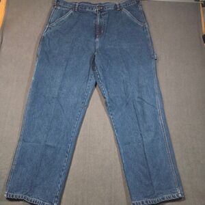 Smith's Workwear Carpenter Flannel Lined Jeans Mens 40x30 Blue Denim Utility